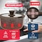 Bakken- Swiss Kitchen Cookware Set, Nonstick Granite Coating, Pots and Pans with Handles and Tempered Glass Lids BKCWSTK15BRWN - alternate 4