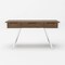 Homeroots 63" Walnut and Chrome Rectangular Writing Desk With Three Drawers 482421 - alternate 2