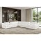 Homeroots White Italian Leather 4 Power Reclining L Shaped Eight Piece Corner Sectional With Console 544998 - alternate 4