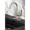 Kingston Brass One-Handle Single-Hole Bathroom Faucet with Deck Plate and Push Pop-Up Drain, Brushed Nickel KSD2218KL - alternate 3