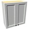 Rigel Cabinetry Kitchen Wall Cabinet, 27 in W x 30 in H, 2-Door, Raw Maple, Solid Wood RTA - 806205 - alternate 1
