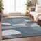 Homeroots 5' X 8' Gray Blue And Ivory Geometric Washable Indoor Outdoor Area Rug 616725 - alternate 3