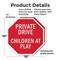 Signmission Private Drive Children at Play, 10 inch X 10 inch, Plastic Sign, 2PK OC-P-2PACK-10-35 - alternate 3