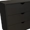 Homeroots 30" Black And Natural Wood Three Drawer Dresser 552261 - alternate 5