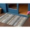Homeroots 3' X 5' Charcoal Beige And Brown Striped Washable Indoor Outdoor Area Rug 598872 - alternate 1