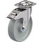 Blickle Swivel Plate Caster, Gray Nylon, 8", Brake, Overall Height: 9-1/4" LEX-POG 200XK-14-FI - alternate 1