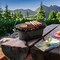 Megachef Oval Cast Iron Portable Hibachi Grill for Outdoor Use and Camping in Black 750124345M - alternate 3