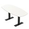 Skutchi Designs Arc Boat Conference Table With Power, 36 in W, 72 in L HAR-ABOT-36X72-T.BK-W960-NA - alternate 1