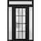 Vdomdoors Front Exterior Prehung FiberGlass Door Frosted Glass / Manux 8312 Matte Black / 2 Sidelight and Tra MANUX8312EXD-BLK-W12+36+12 x H80+14-LH - alternate 2
