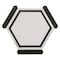 Apollo Tile Aureole 8.66 in. x 9.84 in. Matte White and Black Porcelain Hexagon Wall and Floor Tile (8.07 sq ft/case) - 18 Sheets APLENC88DAYA - alternate 1