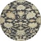Homeroots 8' Black And Ivory Round Floral Washable Indoor Outdoor Area Rug 605189 - alternate 2