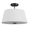 Jonathan Y Isabella 15" 3-Light Modern Contemporary Metal Tapered Drum LED Semi Flush Mount, Oil Rubbed Bronze JYL9922B - alternate 4