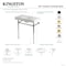 Kingston Brass 36" Ceramic Console Sink with Stainless Steel Legs, 8-Inch, 3-Hole, White/Brushed Brass KVPB36198W87 - alternate 2