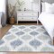 Homeroots 5' X 8' Sky Blue Ivory And Denim Blue Ikat Washable Indoor Outdoor Area Rug 589123 - alternate 3
