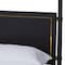 Baxton Studio Tamra Four-Poster Platform Bedroom Set with Two Nightstands, King, Black 264-14390-14389-14387-14387-ZORO - alternate 4