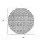 Homeroots 8' Gray And Ivory Round Geometric Washable Indoor Outdoor Area Rug 613773 - alternate 2