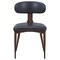 Leisuremod Dilenny Faux Leather Dining Chair - Modern Padded Side Chair with Steel Legs DC49BL - alternate 3