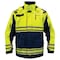 Game Workwear 3 in 1 Hi-Vis Parka Jacket, 100% Polyester PU Coated Fabric, Lime/Navy, M 3555 - alternate 3