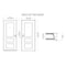 Vdomdoors Steel Door Deux 1717 Gray Graphite Stainless Inserts Single Modern Painted 36x80 DEUX1717EXD-GRE-W36xH80-RH-O - alternate 4