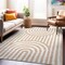 World Rug Gallery Abstract Arch Shag Area Rug 5 ft x 7 ft Beige WR121BEIGE5X7 - alternate 1