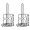 Basicwise Freestanding Black Iron Towel Paper Holder Stand Roll Dispenser with Frame for Kitchen, Set of 2 QI004450.2 - alternate 1