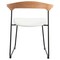 Leisuremod Lyra Collection Modern Chair in Natural Wood back and White Seat LCNW-41W - alternate 6