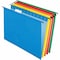 Pendaflex SureHook 1/5 Tab Cut Letter Recycled Hanging Folder, 8 1/2inx11in, Red, Blue, Orange, Yellow, 20PK 615215ASST - alternate 1