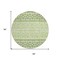 Homeroots 8' Green Sage And Ivory Round Geometric Washable Indoor Outdoor Area Rug 613845 - alternate 4