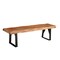 Homeroots 68" Brown and Black Solid Wood And Metal Live Edge Dining Bench 565286 - alternate 5
