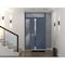 Vdomdoors Steel Door Cynex 6777 Grey Sidelight and Transom Window Stainless Inserts Single Modern Painted-W36 CYNEX6777EXD-GRE-W36+12 x H80+16-Left-hand Inswing - alternate 2