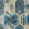 Homeroots 9' X 12' Teal Blue Gold And Silver Geometric Washable Indoor Outdoor Area Rug 618761 - alternate 3