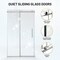 Anzzi 48in Reversible Frameless Sliding Deco-Glass Shower Door w/ Soft-Close System Brushed Nickel Finish SD-AZ20-01BN - alternate 6