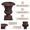 Leisuremod Urn Planter Handcrafted Fiberstone & MGO Clay - Weatherproof Indoor/Outdoor Pot LP28BR - alternate 4