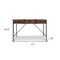 Homeroots 47" Brown Wood Wall Mounted H-Shape Writing Desk With Three Drawers 565430 - alternate 3
