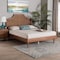 Baxton Studio Macaria Mid-Century Modern Ash Walnut Woven Rattan Queen Size Bed 248-12648-9814-ZORO - alternate 4