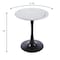 Leisuremod Bristol Round MDF Dining Table - Pedestal Base Kitchen Table, Modern Style BTBL-B31MWT - alternate 4
