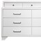 Homeroots 59" White Solid Wood Mirrored Nine Drawer 384055 - alternate 4