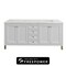 James Martin Vanities Chicago 72 in. Double Vanity, Glossy White, w/ 3 CM Ethereal Noctis Silestone Top 503-V72-GW-FENC - alternate 1