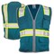 Dome75 Hi-Vis Safety Vest SM/MD Class Non-ANSI/Enhanced Visibility , Zipper 6 Pockets, 2 Mic Tab DV2183 - alternate 1