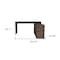 Homeroots 60" Dark Brown Wood L Shape Writing Desk 535154 - alternate 3