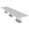 Skutchi Designs Rectangle Conference Table With Power Unit, 48 in W, 216 in L, Ivory HAR-REC-48X216-DOU-K458-ESIL - alternate 1