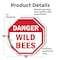 Signmission Danger Wild Bees, 18 inch X 18 inch, Vinyl Decal, 2PK OC-D-2PACK-18-22 - alternate 2
