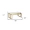 Homeroots Set of Two Gold Glass And Steel Sled Nested Coffee Tables 520920 - alternate 3