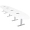 Skutchi Designs 16 Person Conference Table With Power Unit | 18' Oval Table | Harmony Series HAR-OVL-48X216-T-W960-ESIL - alternate 1