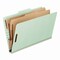 Pendaflex Pressboard Top Tab Folders, 2/5-Cut Tab, Exp 2.5", 2 Dividers, 6 Fasteners, Legal, Light Green, 10PK 17176EE - alternate 1