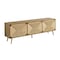 Monarch Specialties TV Stand, 72'', Media Entertainment Center, Walnut Laminate, Natural Seagrass, Mid Century I 2793 - alternate 2