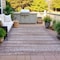 Homeroots 5' X 8' Brown And Beige Striped Washable Indoor Outdoor Area Rug 631480 - alternate 3