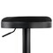Elama 2 Piece Backless Adjustable Fabric Bar Stool in Black with Black Base ELM-7229-BLK - alternate 4