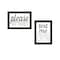 Homeroots Set Of Two Text Me If You Run Out of Toilet Paper While Seated Black Framed Print Wall Art, 2PK 408218 - alternate 1