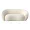 Homeroots 69" Cream Fabric Sofa With Walnut Legs 641001 - alternate 1